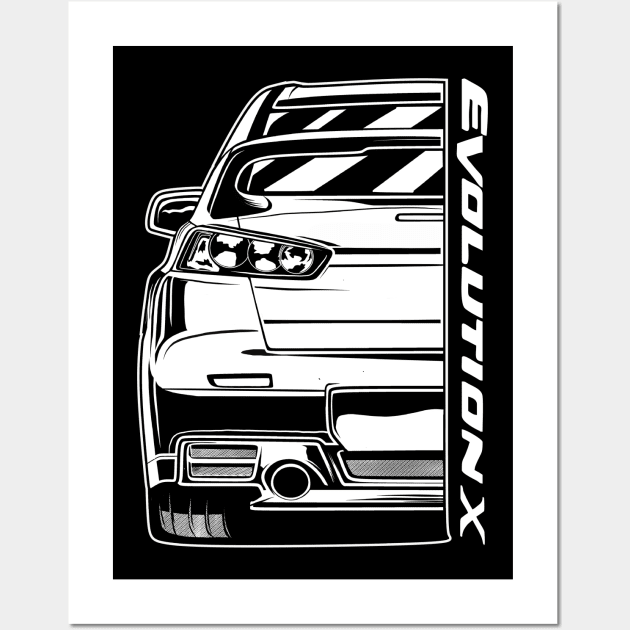 Mitsubishi Evo X Wall Art by JDMAPEX